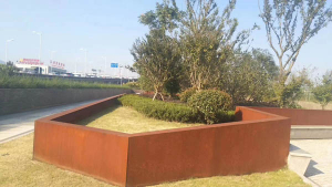 天桥耐候钢挡土墙